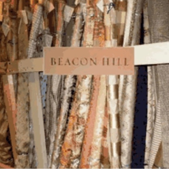 Beacon Hill Corbusier Slate Stunning Silver Geometric Luxury Fabric - Picture 8 of 9